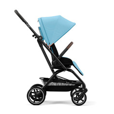 Cybex Easy S Twist+ 2 Коляска прогулочная, рама Black, Beach Blue с бампером