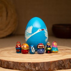 Пальчиковый театр в футляре "Гуси-лебеди", куклы 3,5 см No Brand