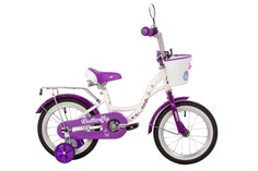 Велосипед Novatrack Butterfly 14" (2023) бело-фиолетовый