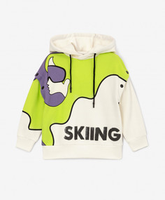 Толстовка из футера молочного цвета Gulliver 22303GMC1604, 128