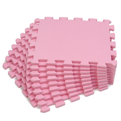 Детский коврик-пазл WellMat Meitoku Розовый 30x30x1 см 9 шт с окантовкой