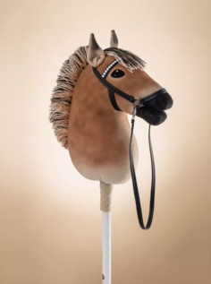 Мягкая игрушка Hobbyhorse Newstars H0001 Лошадка на палке серо-коричневый 71 70 см