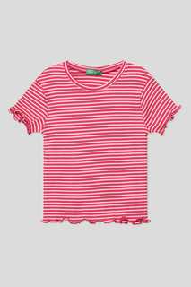 Футболка Benetton 3HFUC10AL, розовый, M