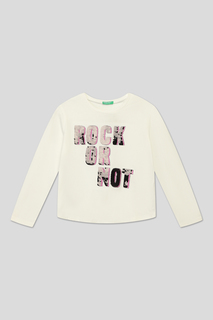 Футболка с длинным рукавом Benetton 3096C107D, Белый, EL