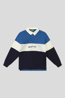 Поло Benetton 32HJC300Y, синий, XL