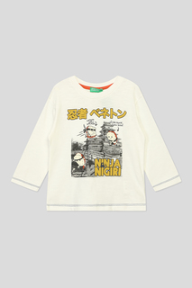 Футболка Benetton 3F93G103Z, Белый, YS