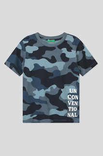 Футболка Benetton 31U9C10A4, синий, XL