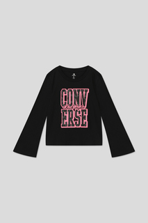 Футболка с длинным рукавом Converse 4CD862, Черный, L