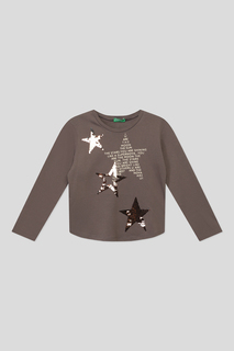 Футболка с длинным рукавом Benetton 3096C107D, Серый, EL