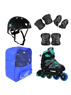 Роликовые коньки Sport Collection SET HOLIDAY, Blue, M (34-37)