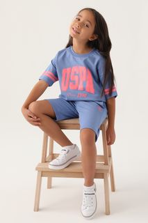 Костюм повседневный детский U.S. POLO Assn. US1837-V1, голубой, 122