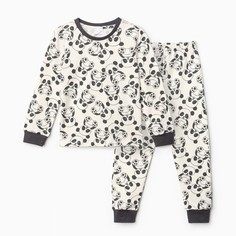 Пижама детская, цвет молочный/серый, рост 110-116 см Linas Baby