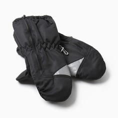 Рукавицы детские, цвет черный, размер 11 (2-4 года) Чудо Кроха