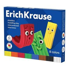 Пластилин ErichKrause Color friends со стеком 120 г 8 цветов