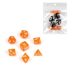 Набор кубиков для D&D (Dungeons and Dragons, ДнД) "Время игры", серия: D&D, 7 шт, оранжевы