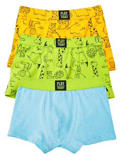 Трусы детские 3 шт PlayToday 12412404, разноцветный, 122