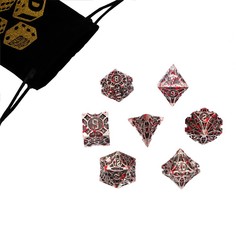 Набор кубиков для D&D (Dungeons and Dragons, ДнД) "Время игры", серия: D&D, 7 шт, кровавые