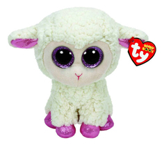 Мягкая игрушка TY Beanie Boos Овечка (белая с розовыми копытцами) 25 см