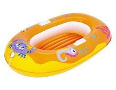 Детская надувная лодка Bestway Крабики оранжевая, 119х79 см, от 3 до 6 лет