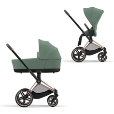 Коляска детская Cybex Priam-4-mix СР4-RoseGold-LeafGreen