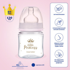 Бутылочка CANPOL Babies Royal Baby c широким горлом 120мл, розовый, 0+