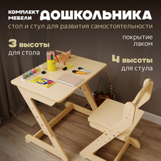 Комплект детской мебели PAPPADO Дошкольника лак