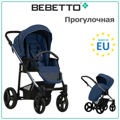 Прогулочная коляска Bebetto Nico ESTILO 06, синий, рама хромированный металлик