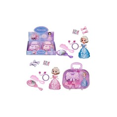 Игровой набор Junfa Сумочка с куколкой-принцессой и украшениями, 3 вида, в дисплее 8 шт