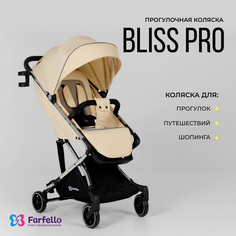 Коляска детская Farfello Bliss Pro прогулочная, кремовый, 6м+