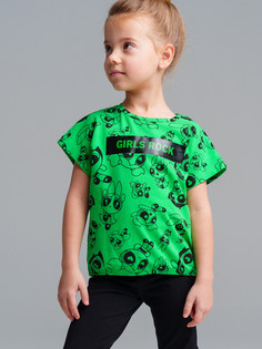 Футболка детская PlayToday 12442903, черный; зеленый, 98