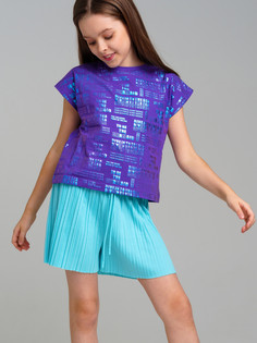 Футболка детская PlayToday 12421312, сиреневый, 158