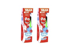 Зубная паста Silcamed Детская со вкусом Колы, Зубная щетка в комплекте, 65г, 2 шт