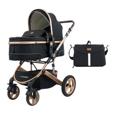Детская коляска-трансформер 2в1 luxmom 518, черный