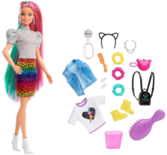 Кукла Barbie с разноцветными волосами и аксессуарами, GRN81