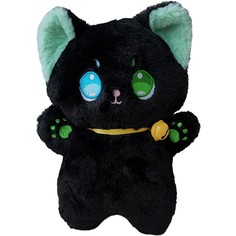 Мягкая игрушка Ermelenatoys Котик аниме черный, 25 см
