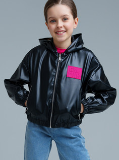 Куртка кожаная детская PlayToday 12421016, черный, 146