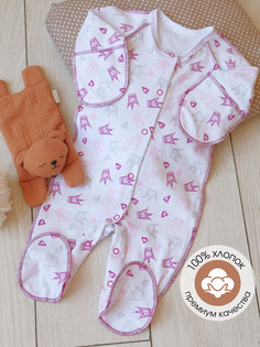 Комбинезон детский Babyglory LBBGG001, Светло-розовый, 56