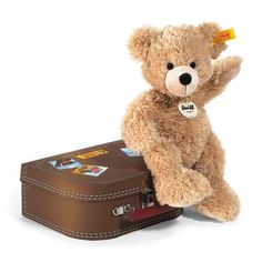Мягкая игрушка Steiff Fynn Teddy Bear in Suitcase бежевый