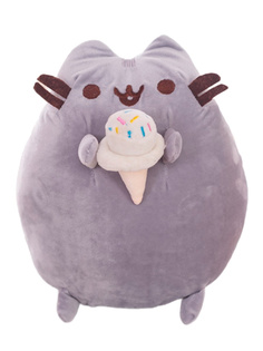 Мягкая игрушка кот Пушин с мороженым Pusheen 24 см No Brand