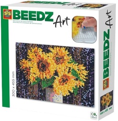 Набор для творчества SES Creative Термомозаика Beedz Art Подсолнухи, 30x45 см, 7000 бусин