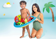 Круг для плавания Intex черепаха 76 х 58 см, с отверстиями для ножек, 3-4 года, до 23 кг