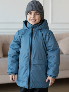 Куртка детская Моделька удлиненная, голубой, 140