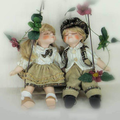 Куклы фарфоровые Devere Карл и Клара KSVA-YF-14159-160-G