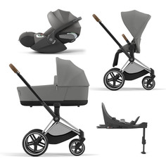 Коляска Cybex Priam IV 4 в 1 шасси IV Chrome Brown/Mirage Grey