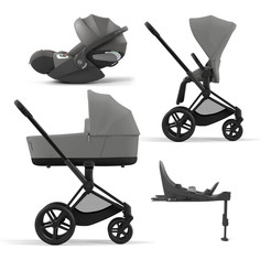 Коляска Cybex Priam IV 4 в 1 шасси IV Matt Black/Mirage Grey