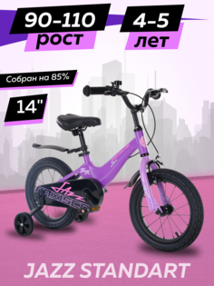 Велосипед Maxiscoo JAZZ Стандарт 14 2024 Фиолетовый Матовый Z-MSC-J1433