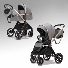 Коляска детская luxmom 2 в 1 788 светло-серый
