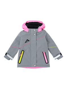 Куртка детская Oldos Дина, серый, розовый, 110