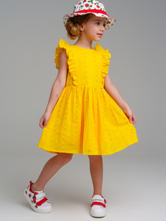 Платье детское PlayToday 12422053, жёлтый, 104