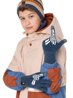 Перчатки детские NIKASTYLE 15м12124, джинс, 14